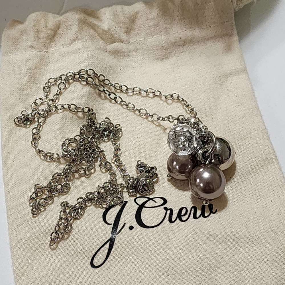 J. Crew bauble pearl‎ ball long necklace